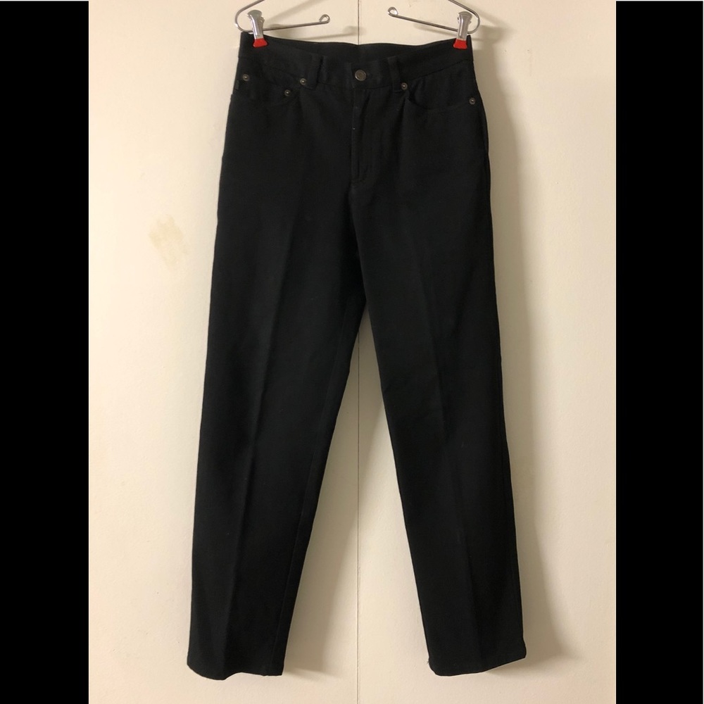 Lauren Jeans Co Denim Pants size 4P Stretchy Straight casual black - Picture 9 of 11